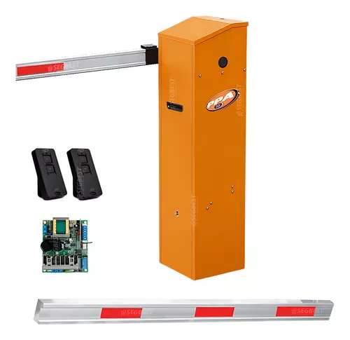 Barrera automática con fotocélulas instalada por MS Automatismos para control de accesos